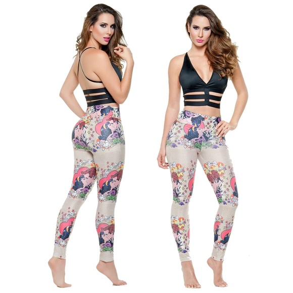 Comic Print Colombian Butt Lifting Leggings - Picture 2 of 4